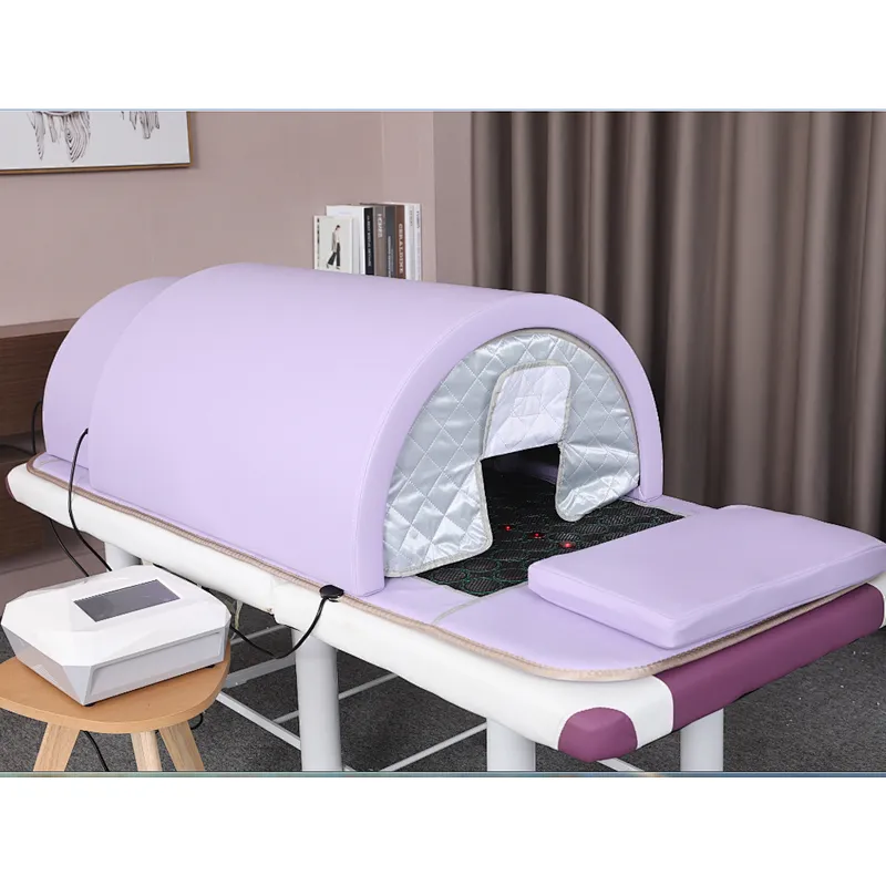 Far infrared hothouse sauna dome with photon light