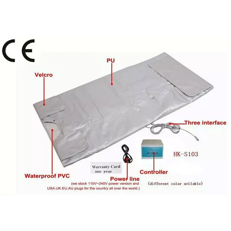 infrared sauna blanket 3 zone with zero emf fir sauna blanket in black color infrared heating blanket for sweating