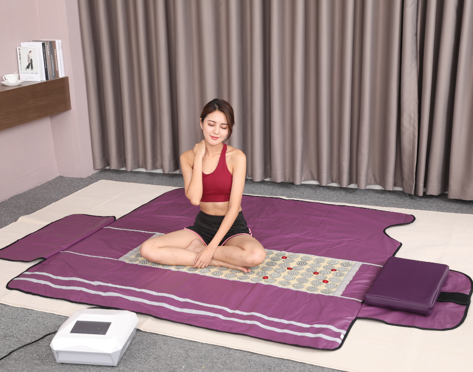 3 Zone far infrared sauna blanket heated  body wrap machine for body shaping