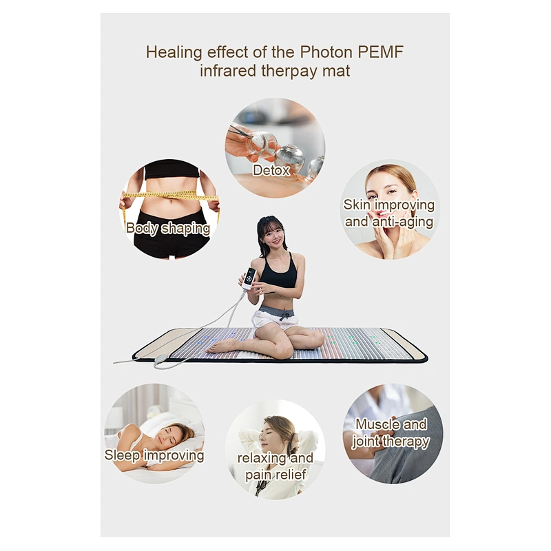 Infrared PEMF mat infrared sauna mattress infrared mat with PEMF and photon lights PEMF mat for yoga and meditation