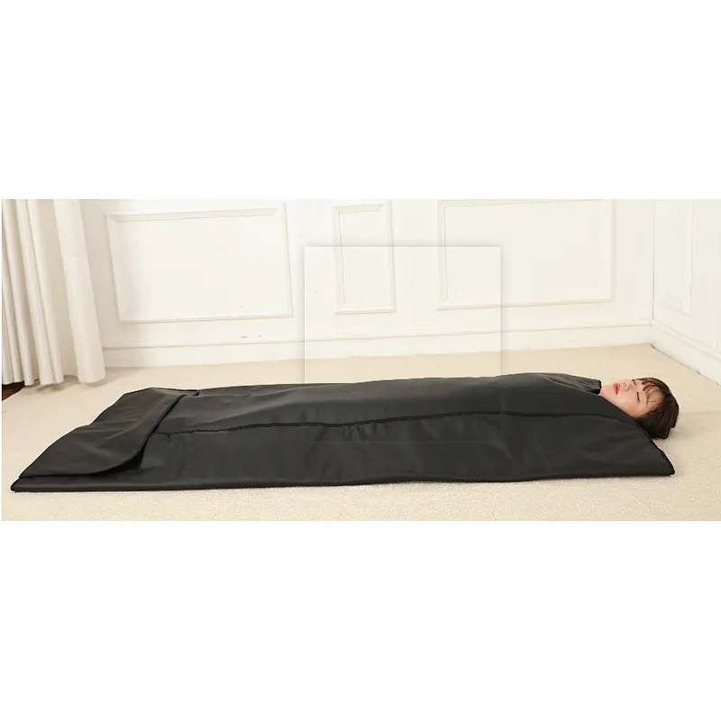 Portable hot selling one heating zone Low EMF handle controller weight loss and detox infrared body wrap sauna blanket