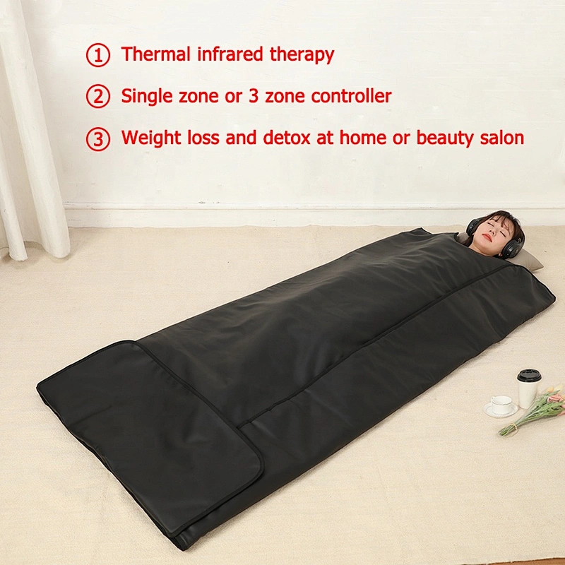 Hot sell all over the world market ! large size one zone  carbon fiber heating wire Infrared sauna blanket