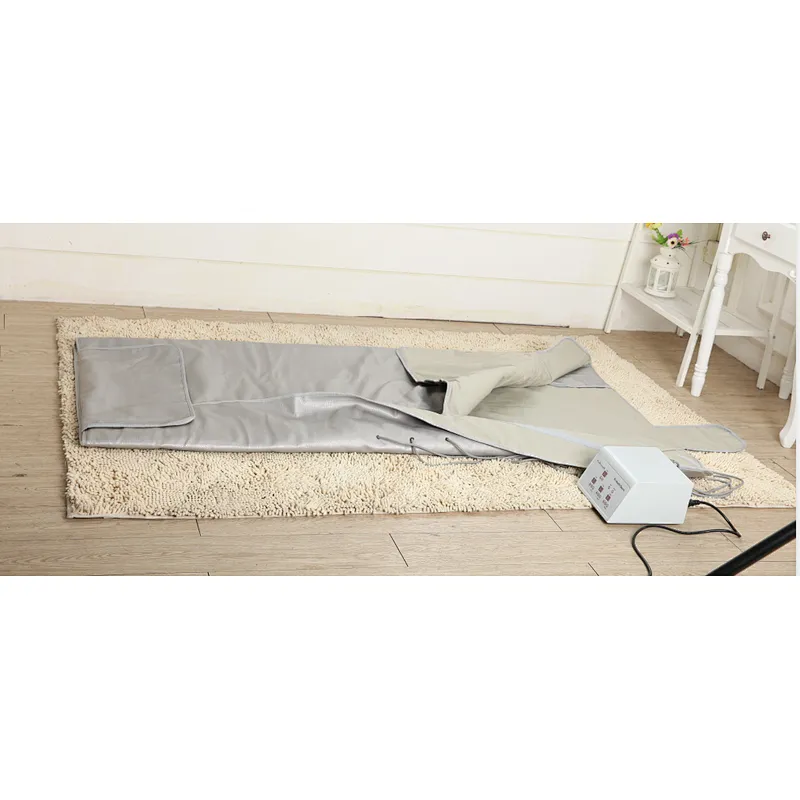 3 heating zones portable Far infrared sauna wrap thermal body slimming and detox sauna  blanket