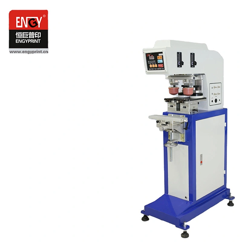 2 color Pad Printer with conveyor for Cosmetic Colored Contact Lenses, machines for printing logos