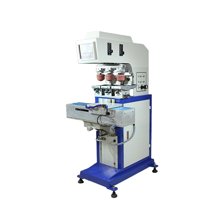 China Retail 2 Color conveyor pad printing machine for  Pens and Toys