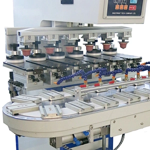 Multi Six Colour Convey Worktable Inkwell Pad Printing Machine