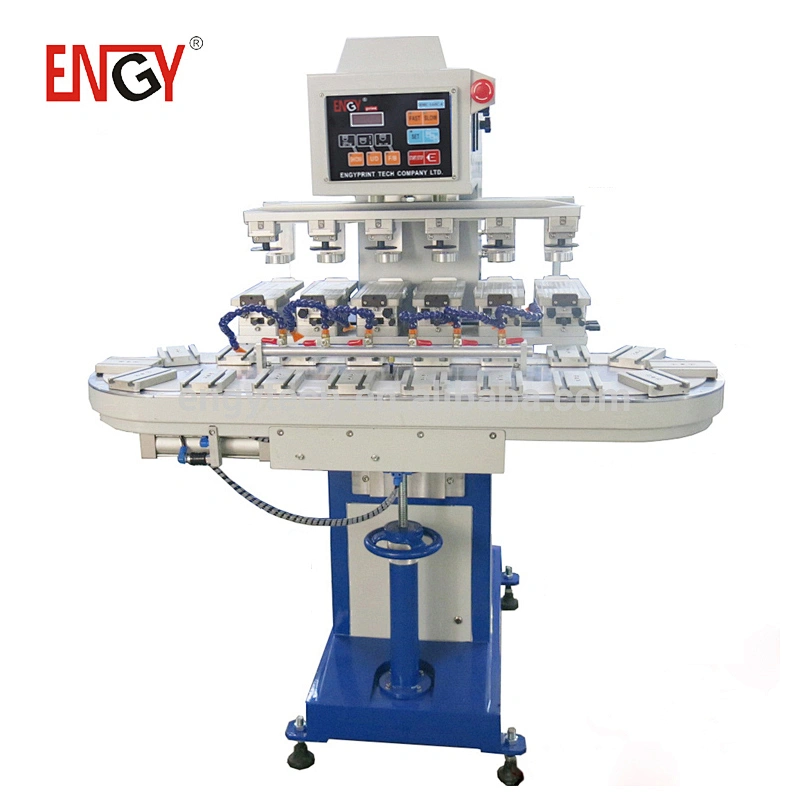 Sale for China new semi automatic 6 color logo pad printing machine