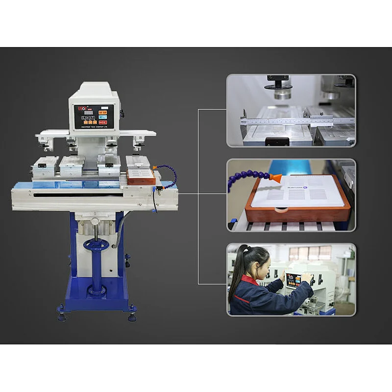 4 Color Open Inkwell Automatic  Pad Printer with Shuttle Pad Printing Machine