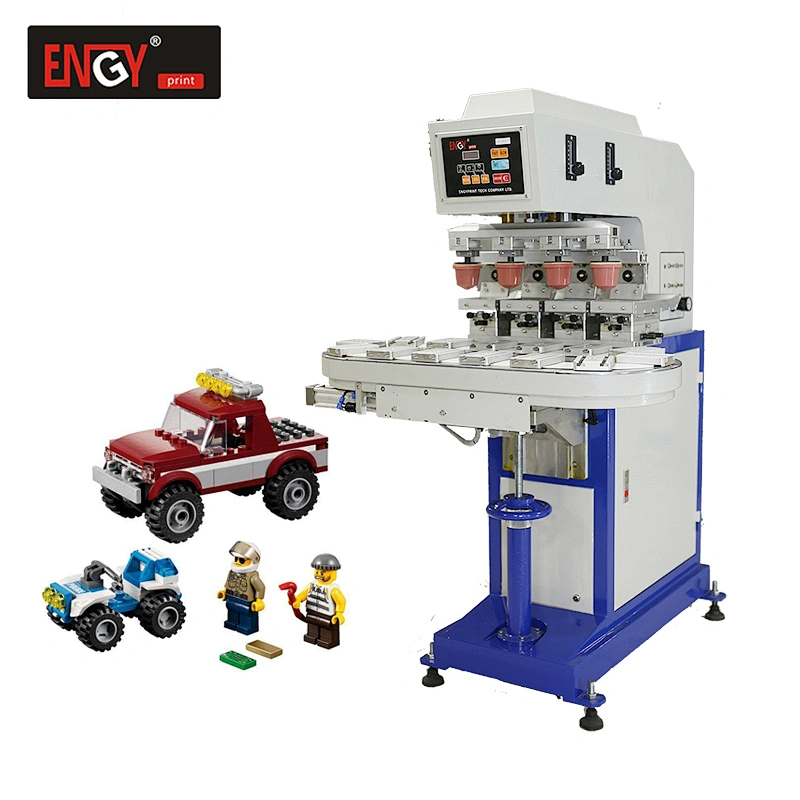 2 colors conveyor tampo print silicone pad printing machine/tampography with sealed ink cup system