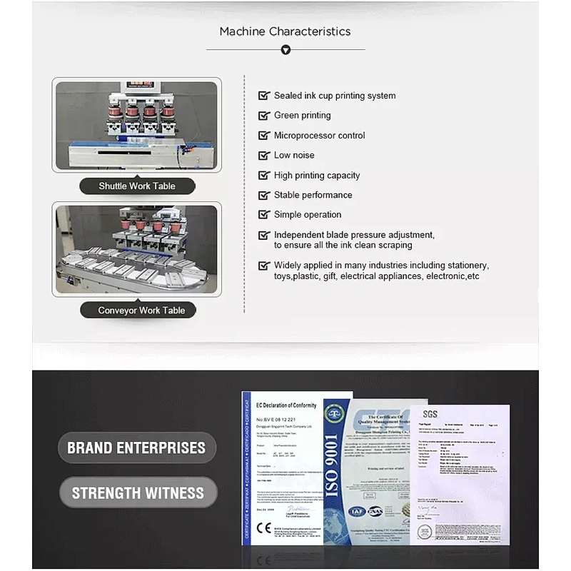 Hot sale pad printer 2 color closed ink cup  pad printing machine for promotions