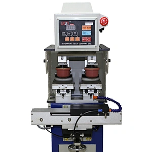 Two Color  Plastic Part Ink Cup Printing Machine Newest Pad Printer With Conveyor machines for printing logos