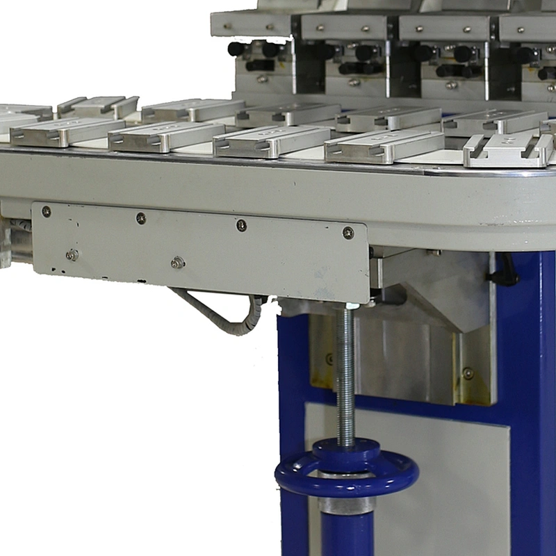 China supplier manufacturer Six Colour conveyor Closed ink Cup Pad Printer 6 color pad printing machine