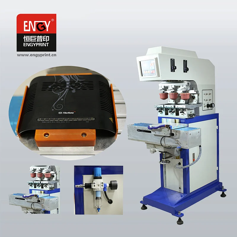 Three Color Inkwell Pad Printer With Shuttle For Sale Tampography Printing Machine