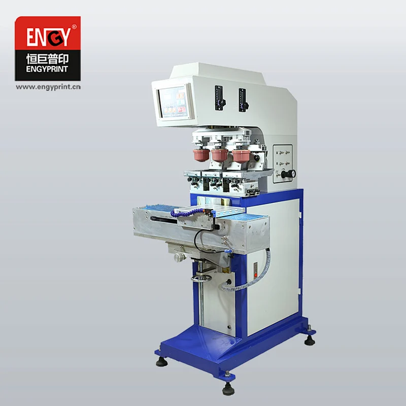 Three Color Inkwell Pad Printer With Shuttle For Sale Tampography Printing Machine