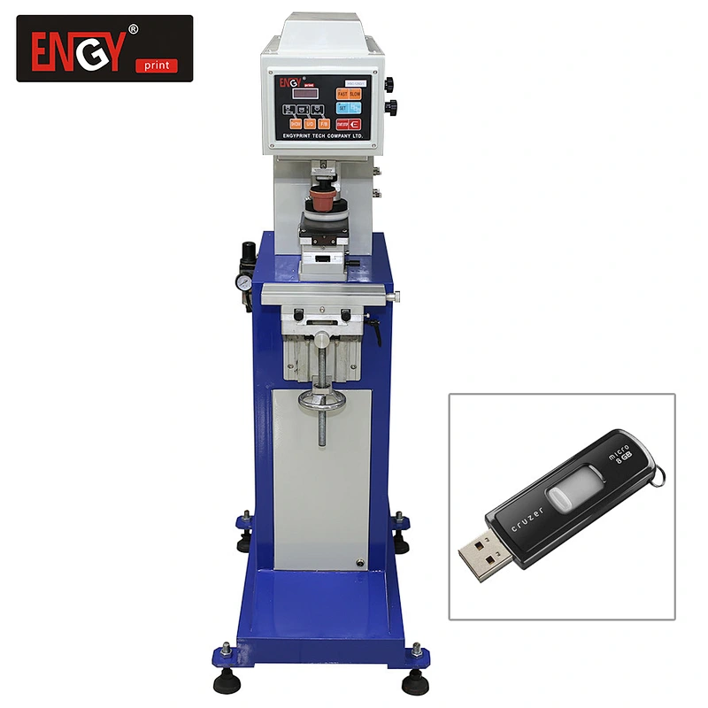 2019 hot sale new product single color transverse flow print micro sd memory card pad printing machine