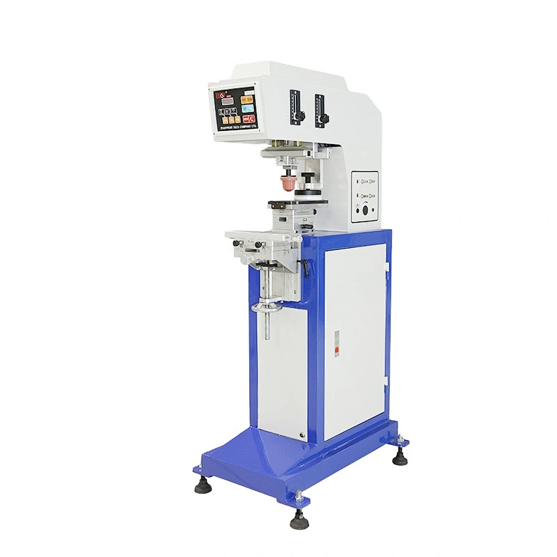 1 Color machines for printing logos Pneumatic Ink Label Tampon Pad Printing Machine For Tagless / Tag