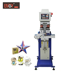 2 color Electric digital pneumatic pad printer with closed inkcup printing machine