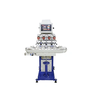 4 Color Ink Cup new Pad Printer / Pad Printing Machine with Conveyor