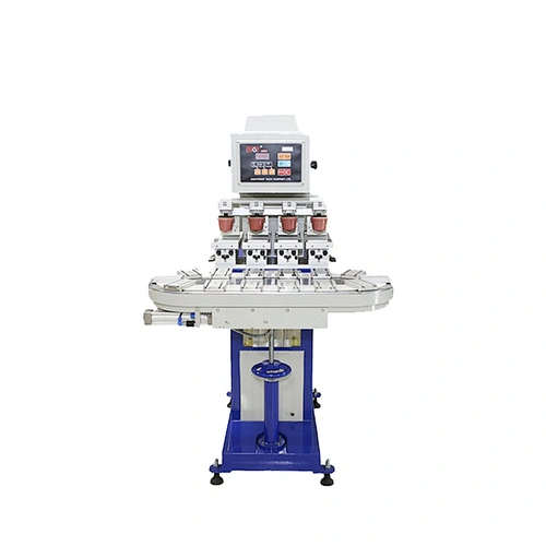 4 Color Ink Cup new Pad Printer / Pad Printing Machine with Conveyor
