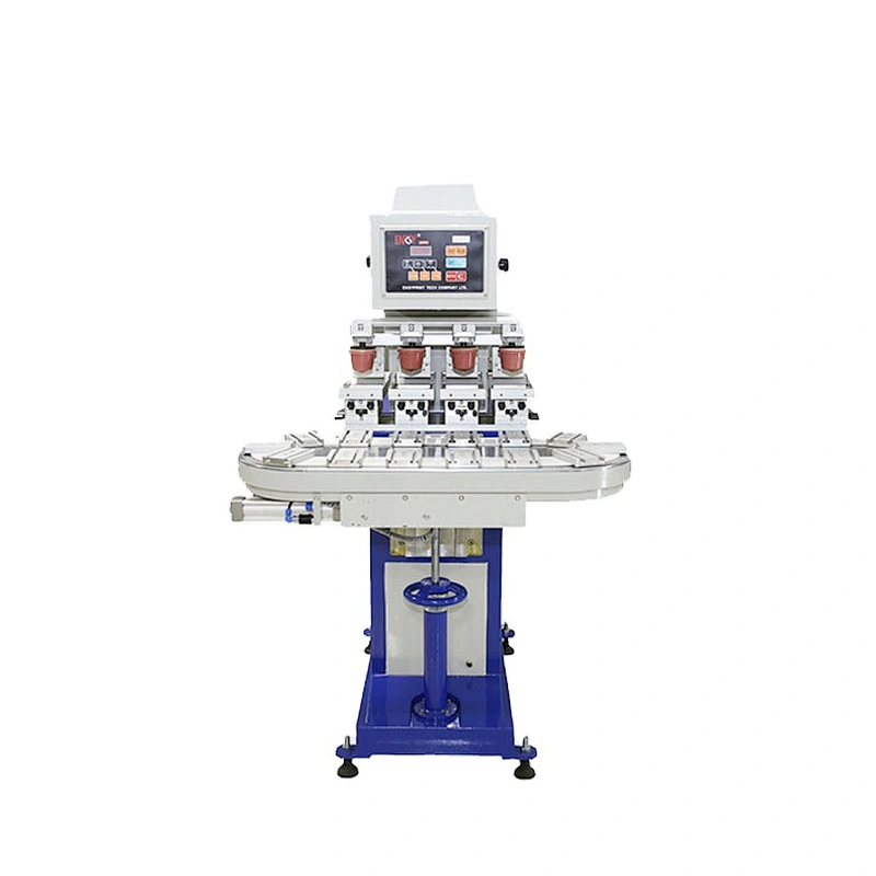 4 Color Ink Cup new Pad Printer / Pad Printing Machine with Conveyor