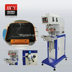 Good quality 2 color plastic pad printing machine with inkwell system for sale