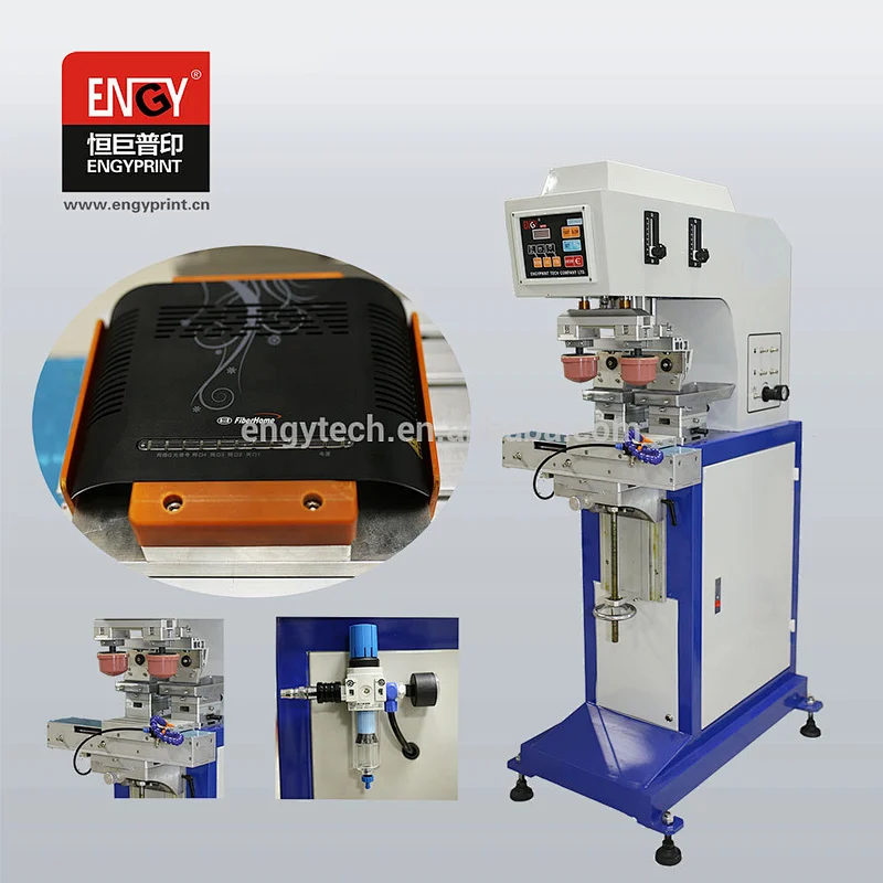 Good quality 2 color plastic pad printing machine with inkwell system for sale