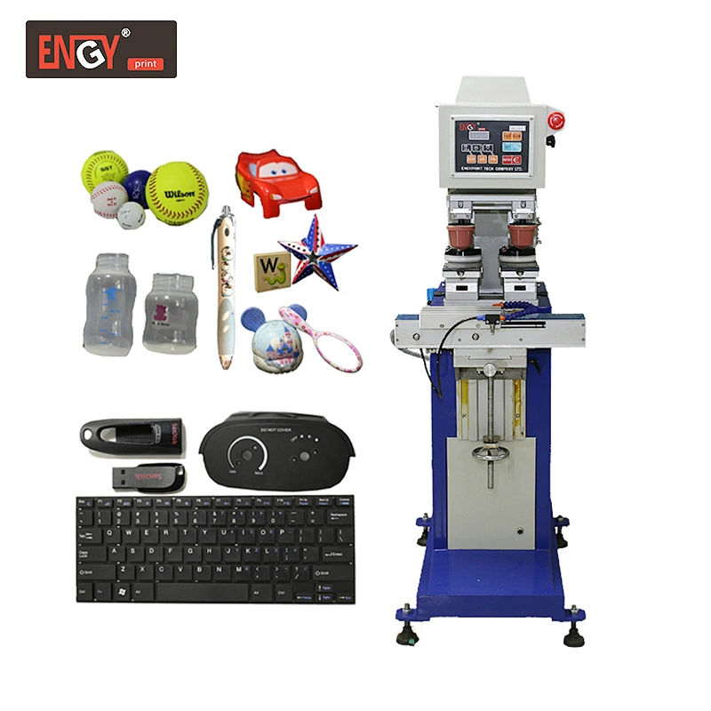 Manufacturer sale new 2 Color pneumatic pen/lighter/golf ball/usb/glass/keyboard pad printing machine