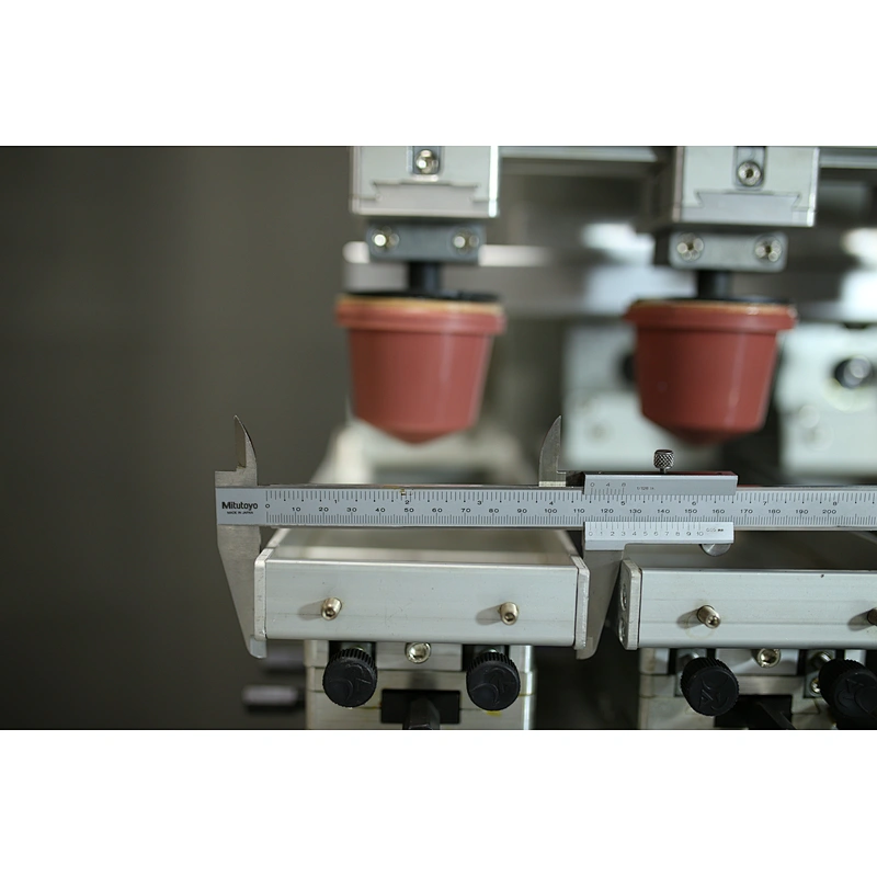 4-colors conveyor tampo print silicone pad printing machine/tampography with sealed ink cup system