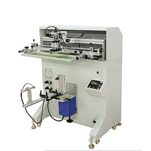 2019 Hot sale Plastic Screen printing bottles glass bottles Automatic cylindrical 1 color uv screen printer