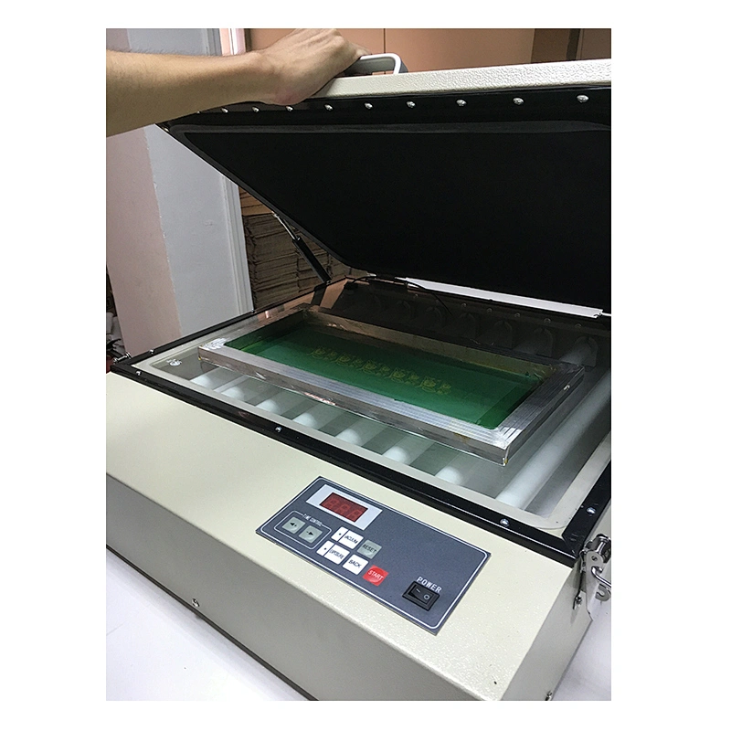 pad printing  steel plate cliche desktop vacuum UV exposure unit