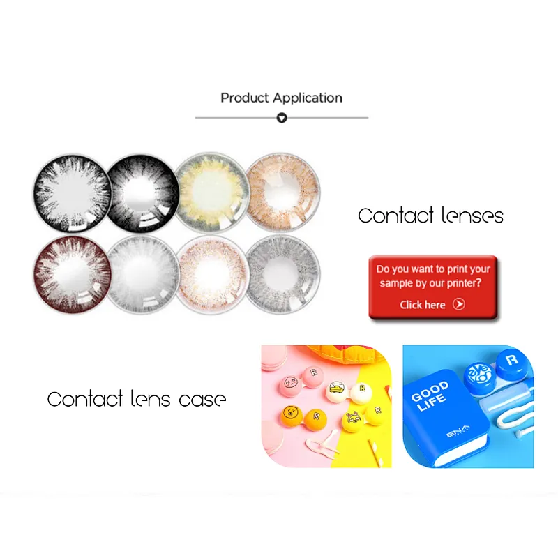 2 color Pad Printer with conveyor for Cosmetic Colored Contact Lenses, machines for printing logos