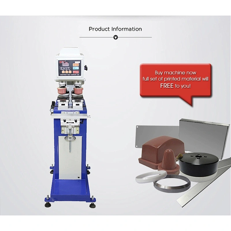 Hot sale pad printer 2 color closed ink cup  pad printing machine for promotions