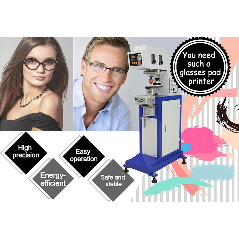 1 Color machines for printing logos Pneumatic Ink Label Tampon Pad Printing Machine For Tagless / Tag