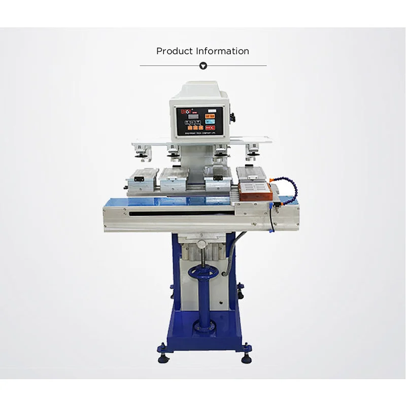 4 Color Open Inkwell Automatic  Pad Printer with Shuttle Pad Printing Machine
