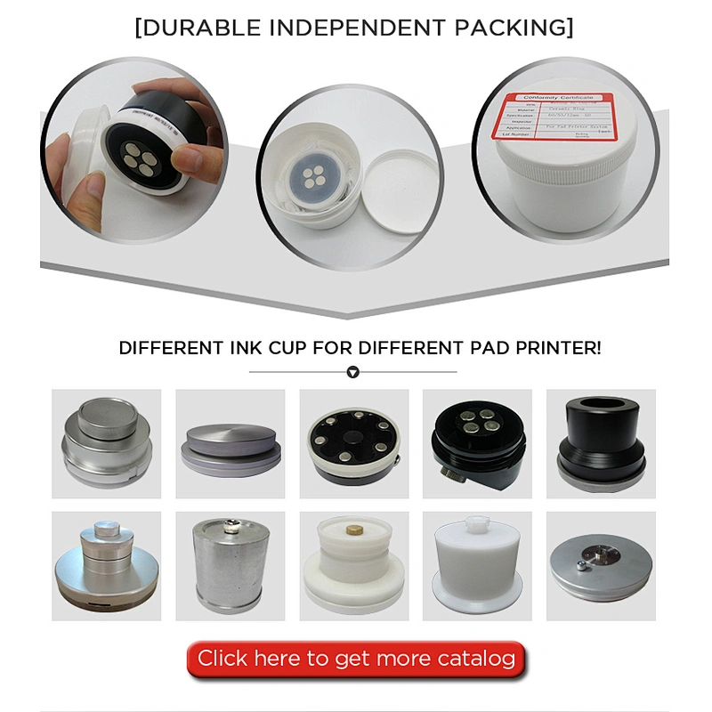 130 /120/ 12  pad printing spare parts inkcup with ceramic ring for sale