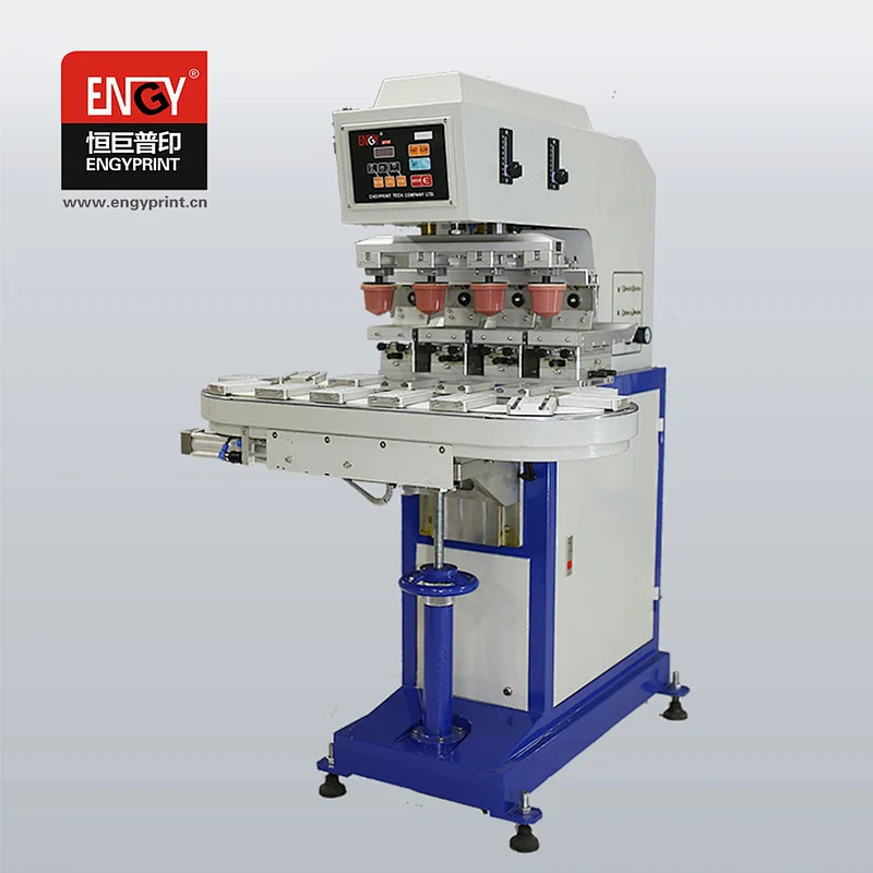 ENGYPRINT Germany  Parts multi Colours Inkwell Pad Printing Machine With Convey Worktable