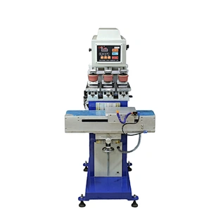 Three Color Inkwell Pad Printer With Shuttle For Sale Tampography Printing Machine