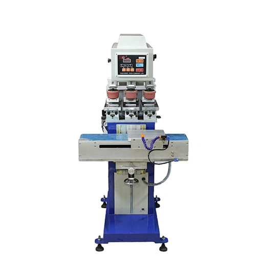 Three Color Inkwell Pad Printer With Shuttle For Sale Tampography Printing Machine