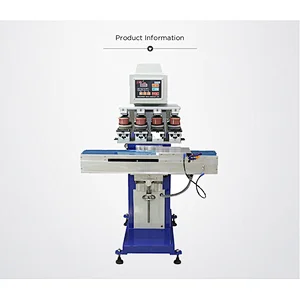4 Color Ink Cup new Pad Printer / Pad Printing Machine with Conveyor