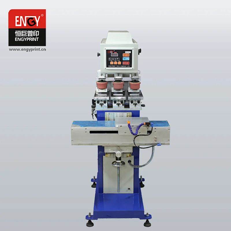 Tampo pad printer 3-color ink semi- automatic electric pad printing machine pad printer