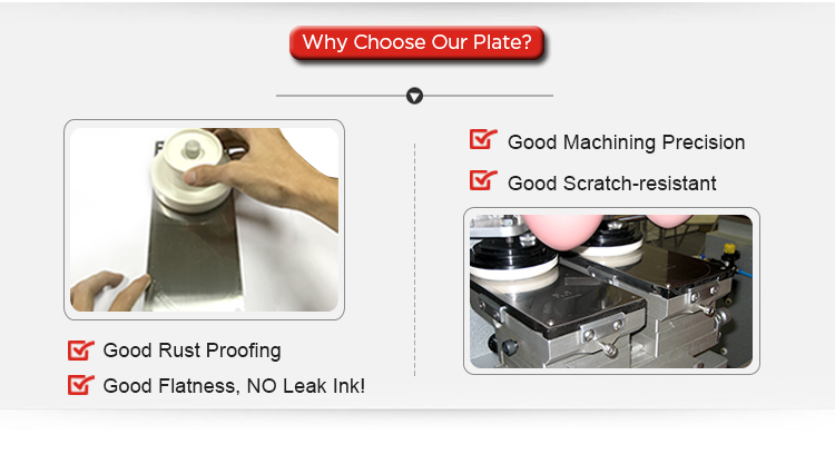 Láser engravable tagless pad printing temlámina láminas/cliche with metal and without metal for pad printer