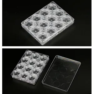 Nailprof hot sale 12pcs nail container epmty box jar for glitter powder acrylic powder