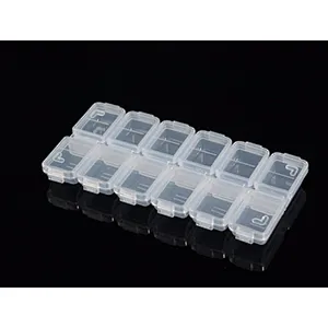 Hot Selling 12 small case beads container nail art container for nail art