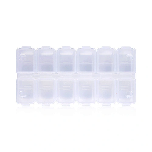Hot Selling 12 small case beads container nail art container for nail art