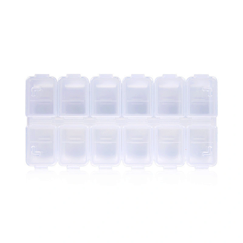Hot Selling 12 small case beads container nail art container for nail art