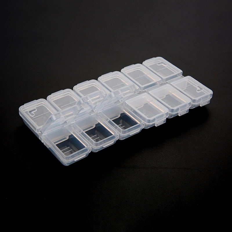 Hot Selling 12 small case beads container nail art container for nail art