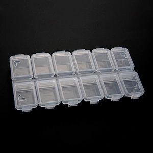 Hot Selling 12 small case beads container nail art container for nail art