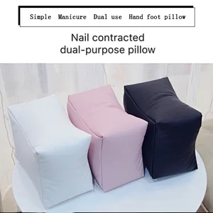 Hand Rest Cushion Pillow Pink White Black Soft PU Leather Foot Hand Holder