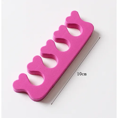 Hot sale colorful heart shape disposable toe separator