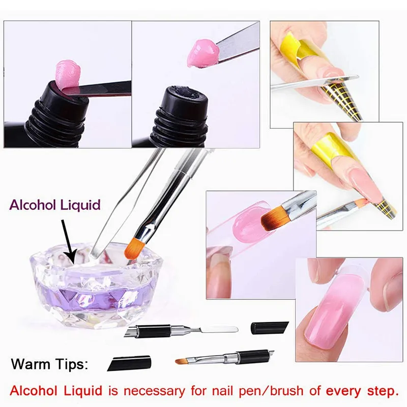 Package: 500PCS     Suitable for professional use or personal use.     These Self-adhesive Tips are suitable for Acrylic/UV